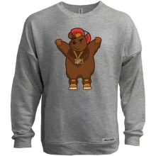Свитшот без начеса с надписью "Bear Hugs"