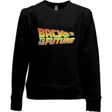 Детский свитшот без начеса с надписью "Back to future"