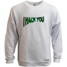 Свитшот без начеса с надписью "I hack you"