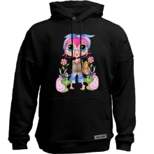 Худи без начеса Girl with pink hair