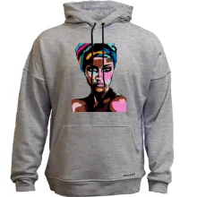 Худи без начеса Woman portrait paint