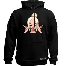 Худи без начеса Art. Blonde shows tongue