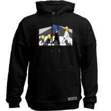 Худи без начеса Simpsons black and white