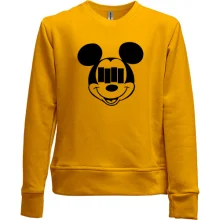 Детский свитшот без начеса Black Flag Mickey Style