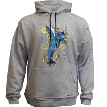 Худи без начеса Whale upright art