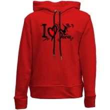 Детское худи без начеса i love dance