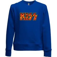 Детский свитшот без начеса KISS (fire logo)