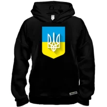 Худі BASE з Тризубом на фоні українського прапора