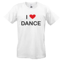 Футболка I Love Dance с красным сердцем