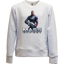 Детский свитшот без начеса Mass Effect Капитан Шепард