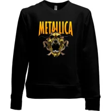 Детский свитшот без начеса Metallica с жёлтым черепом