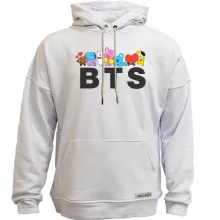 Худи без начеса BTS (надпись с иконками)