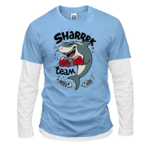 Комбинированный лонгслив Box Shark Team