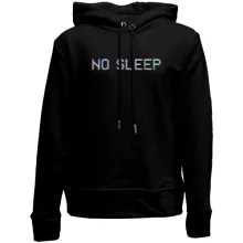 Детское худи без начеса с надписью "No sleep"