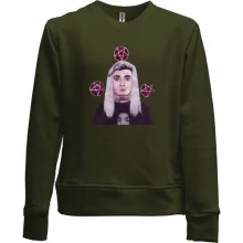 Детский свитшот без начеса с Ghostemane и пентаграммами
