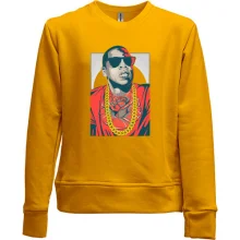 Детский свитшот без начеса с Jay Z и цветком