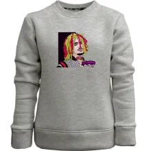 Детский свитшот без начеса с задумчивым Lil Pump