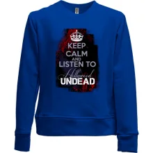 Детский свитшот без начеса Keep calm and listen Hollywood Undead
