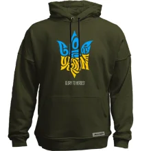 Худи без начеса Love Ukraine - Glory to heroes