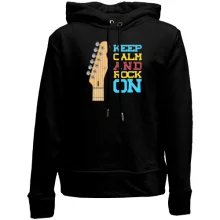 Детское худи без начеса Keep Calm and Rock On