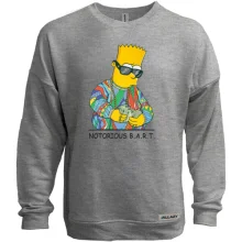 Свитшот без начеса с модным Бартом Симпсоном (Notorious Bart)