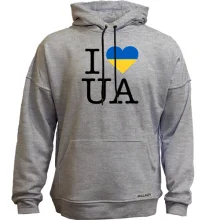 Худи без начеса "I ♥ UA"