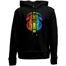 Детское худи без начеса Rainbow Tiger