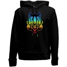 Дитяче худі без начосу Rainbow Wolf