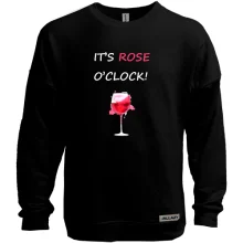 Світшот без начосу з написом It's rose o'clock