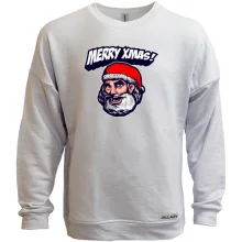 Свитшот без начеса Merry Xmas с Санта-Клаусом