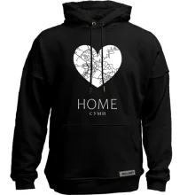 Худи без начеса с сердцем "Home Луганск"