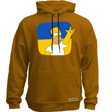 Худи без начеса "Гомер - Украина - рок-н-рол"
