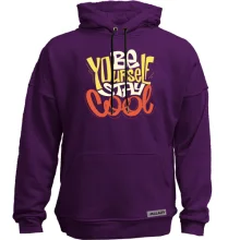 Худи без начеса "Be yourself stay cool"