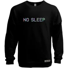 Свитшот без начеса с надписью "No sleep"
