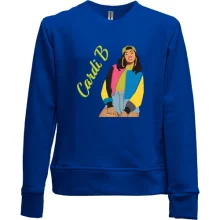 Детский свитшот без начеса с Cardi B (арт)