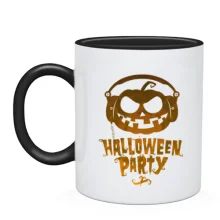 Чашка Halloween Party з гарбузом у навушниках