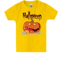 Детская футболка Halloween Зубастая Тыква