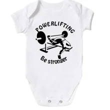 Детское боди с принтом «Powerlifting»