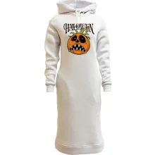 Худи платье Halloween с тыквой-монстром