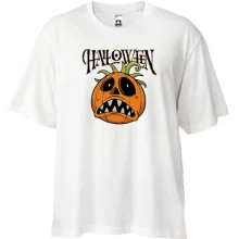 Футболка Oversize Halloween з гарбузом-монстром