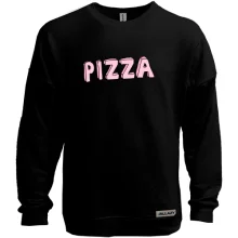 Свитшот без начеса с надписью "Pizza"