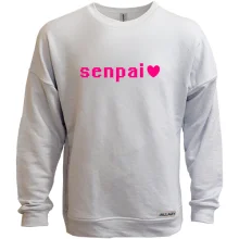 Свитшот без начеса с надписью "Senpai"
