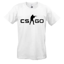 Футболка с логотипом CS GO и бойцом