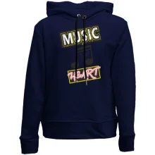 Детское худи без начеса Music is my heart