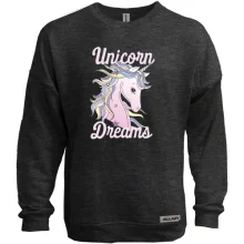 Світшот без начосу з єдинорогом і написом "Unicorn Dreams"
