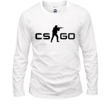 Лонгслив с логотипом CS GO и бойцом
