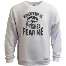Світшот без начосу Women want me Fish fear me
