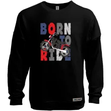 Свитшот без начеса Born to Ride Мотоцикл
