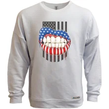 Свитшот без начеса American lips Американский флаг Губы