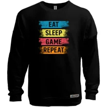 Свитшот без начеса Eat Sleep Game Repeat